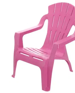 Dekorace do dětských pokojů Dětská plastová židlička Riga růžová, 33 x 44 x 37 cm