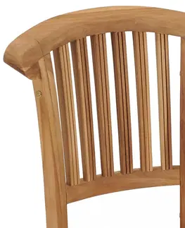 Zahradní křesla a židle Zahradní židle 2 ks teakové dřevo Dekorhome