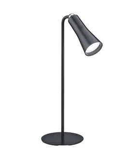 Stolni lampy Moderní stolní lampa černá dobíjecí 3-stupně stmívatelná - Samuel