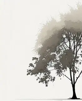 Obrazy stromy a listy Obraz minimalistický listnatý strom