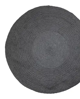 Koberce a koberečky Černý kulatý jutový koberec Bastien - Ø170*1cm Mars & More DEJMRDZ170