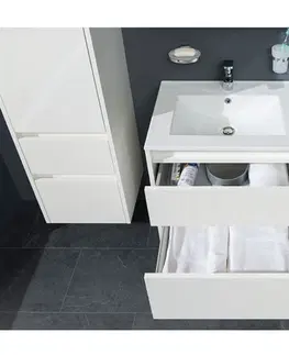 Koupelnový nábytek MEREO Opto, koupelnová skříňka s keramickým umyvadlem 61 cm, dub Riviera CN920