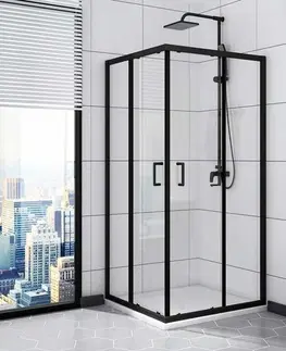 Sprchové kouty CALANI Sprchový kout VITO 80*100 černá CAL-K6004