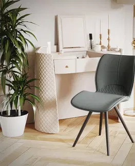 Židle HOMEDE Jídelní židle Horsal šedá, velikost 48,5x69,5x82