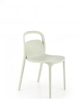 Jídelní sety Stohovatelná jídelní židle K490 Halmar Bílá