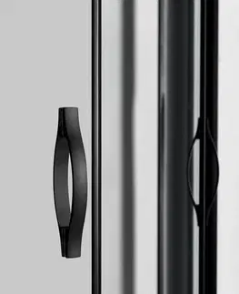 Sprchové zástěny GELCO SIGMA SIMPLY BLACK čtvrtkruhová sprchová zástěna 1200x900 R550, L/R, čiré sklo GS1290B