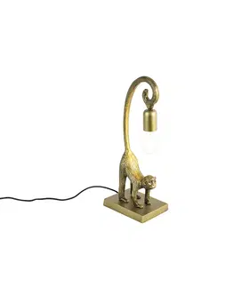 Stolni lampy Vintage stolní lampa mosaz - Monkey Hale