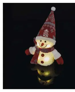 LED osvětlení na baterie EMOS LED vánoční sněhulák svítící, 25 cm, 3x AAA, vnitřní, teplá bílá DCFW04