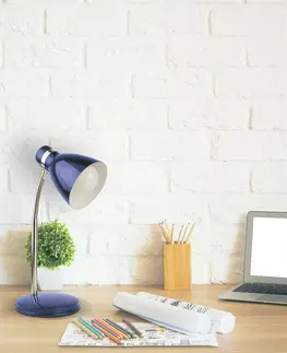 Lampy na noční stolek Rabalux stolní lampa Patric E14 1x MAX 40W modrá 4207
