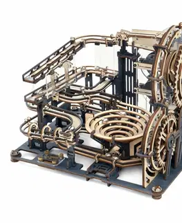 Dřevěné hračky RoboTime 3D skládačka kuličkové dráhy Město překážek