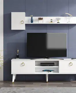 Obývací stěny a sestavy nábytku Televizní stěna ALFA bílá