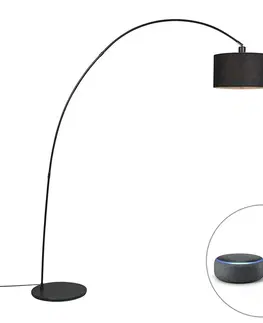 Obloukove lampy Chytrá moderní oblouková lampa černá včetně WiFi G95 - Vinossa