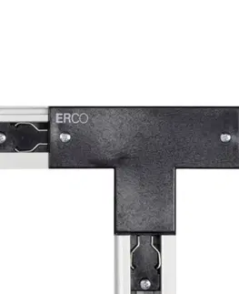 Svítidla pro 3fázový kolejnicový systém ERCO ERCO 3fázová T spojka ochranný vodič levý, černá
