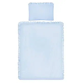 Povlečení Belisima Dětské bavlněné povlečení do postýlky Pure modrá, 90 x 120 cm, 40 x 60 cm