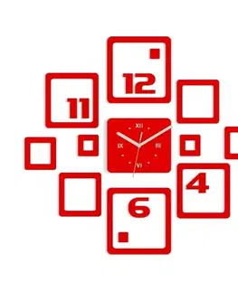 Nalepovací hodiny ModernClock 3D nalepovací hodiny Otto červené