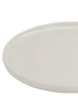 Talíře Bílý porcelánový mělký talíř Ruby L -  Ø 31*1,6 cm J-Line by Jolipa 71733