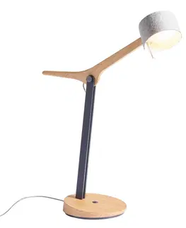 Stolní lampy kancelářské Domus Dřevěná stolní lampa LED Frits v dubu