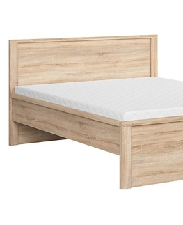 Postele LOBATES vyšší postel 160x200 cm, dub sonoma, 5 let záruka