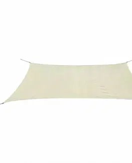 Stínící textilie Plachta proti slunci z HDPE obdélníková 4 x 6 m Bílá