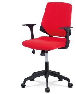 Kancelářské židle Kancelářská židle LIVITACA, červená látka/černý plast