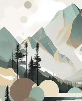 Obrazy hory Obraz kouzelné Vysoké Tatry ve skandinávském designu