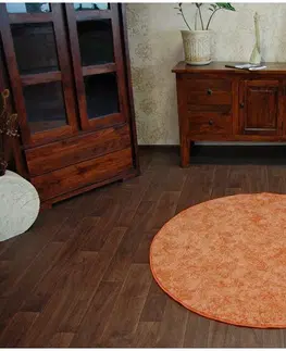 Koberce a koberečky Dywany Lusczow Kulatý koberec SERENADE Graib oranžový, velikost kruh 100