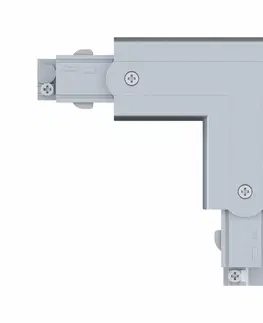 Kolejnice a příslušenství Paulmann 3fáze PAULMANN ProRail3 spojka L vnitřní 101x101mm max. 3.680W stříbrná