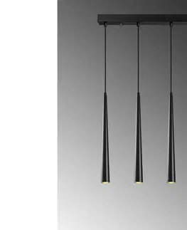 Svítidla Sofahouse 28528 Designový lustr Pearlie 78 cm černý závěsné svítidlo