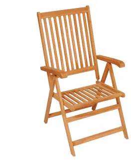 Zahradní židle Zahradní židle 6 ks teak / látka Dekorhome Vzor kytka