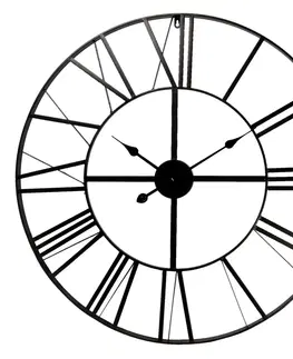 Hodiny Kovové hodiny s římskými číslicemi - Ø 80*4 cm Clayre & Eef 5KL0140M