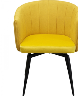 Otočné židle KARE Design Otočná židle Merida Yellow