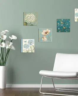 Obrazy Wallity Sada obrazů FLOWERS 15 x 15 cm 5 kusů
