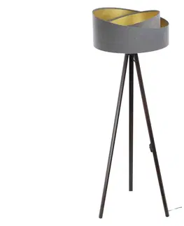 Lampy  Stojací lampa GALAXY 1xE27/60W/230V šedá/hnědá 