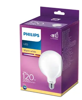 LED žárovky Philips Philips LED Classic Globelampe E27 G120 13W matná