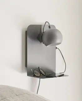 Nástěnná svítidla FRANDSEN FRANDSEN Kulové nástěnné svítidlo USB šedé matné