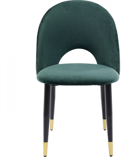 Jídelní židle KARE Design Zelená jídelní čalouněná židle Iris Velvet