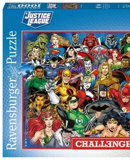 Hračky puzzle RAVENSBURGER - Challenge Puzzle: Marvel: Liga spravedlnosti 1000 dílků