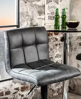 Barové židle LuxD Designová barová židle Modern vintage šedá