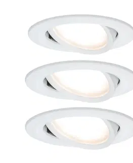 Podhledové světlo Paulmann Paulmann Nova vestavěný spot 3ks naklápěcí, bílý