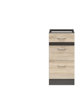 Kuchyňské dolní skříňky JAMISON, skříňka dolní 3 šuplíky 40 cm bez pracovní desky,dub sonoma