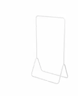 Regály a poličky Compactor FYN kovový stojan na šaty 80 x 41 x 147 cm, bílý