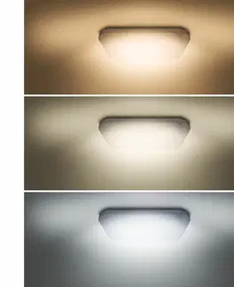 Klasická stropní svítidla Solight LED stropní světlo Plain, 3CCT, 24W, 1920lm, 3000K, 4000K, 6000K, čtvercové, 38cm WO791