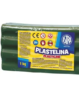 Hračky ASTRA - Plastelína 1kg Zelená tmavá, 303111019