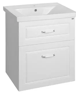 Koupelnový nábytek AQUALINE FAVOLO umyvadlová skříňka 61,5x72,5x44cm, bílá mat FV265