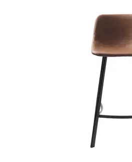 Barové židle Furniria Designová barová židle Claudia světlehnědá