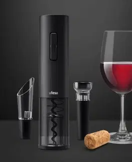 Kuchyňské nože Ufesa Easy Open elektrický otvírák na víno, černá