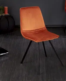 Židle Jídelní židle 4 ks AMYKLAS Dekorhome Oranžová