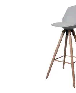 Barové židle Dkton Designová pultová židle Nerea šedá