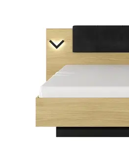 Postele ArtLas Manželská postel SOLVE | 160 x 200 cm Provedení: Postel s výklopným roštem bez matrace