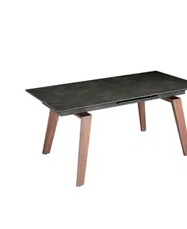 Designové a luxusní jídelní stoly Estila Luxusní rozkládací jídelní stůl Forma Moderna černý mramor 180cm